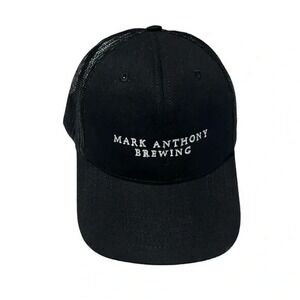 Mark Anthony Brewing Black Mesh Trucker Snapback Hat Baseball Cap